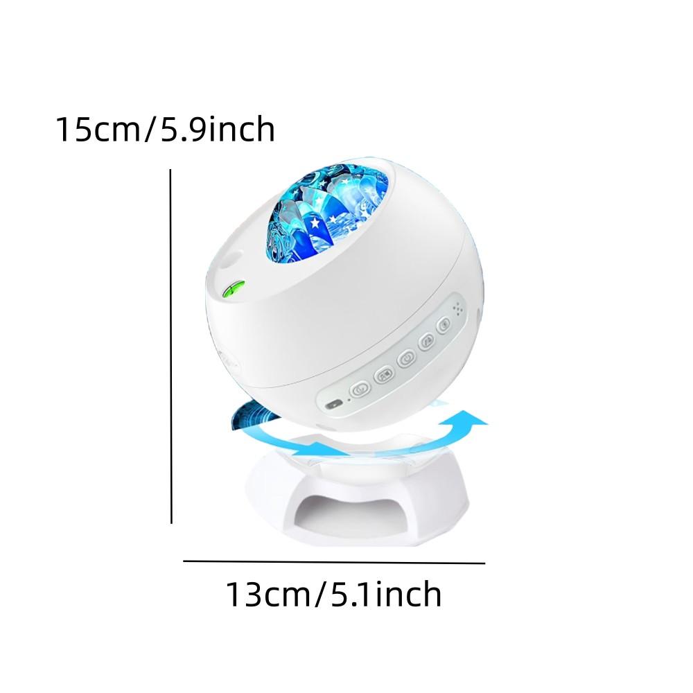 Rechargeable Projector Table Lamp Holiday Gifts Aurora Northern Light  Ambient Projector Light Bedroom Wireless Ocean Wave Star Moon Aurora Dome Projector