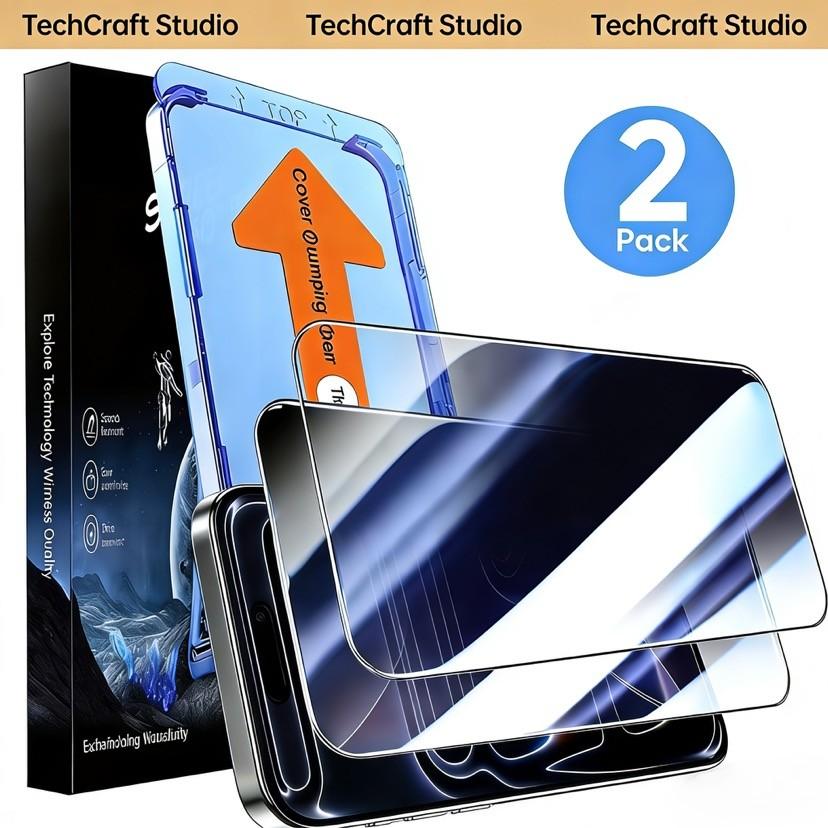 Clear & Privacy Protections Screen Protector, for iPhone 17 Pro Max/16/15 Plus/14/13/12/11 Series/ Auto Dust Elimination, Bubble Free, HD,【Different Color Different Function：Black: with 28° Privacy Protections, Clear: Only 4K HD】, National Day Offers