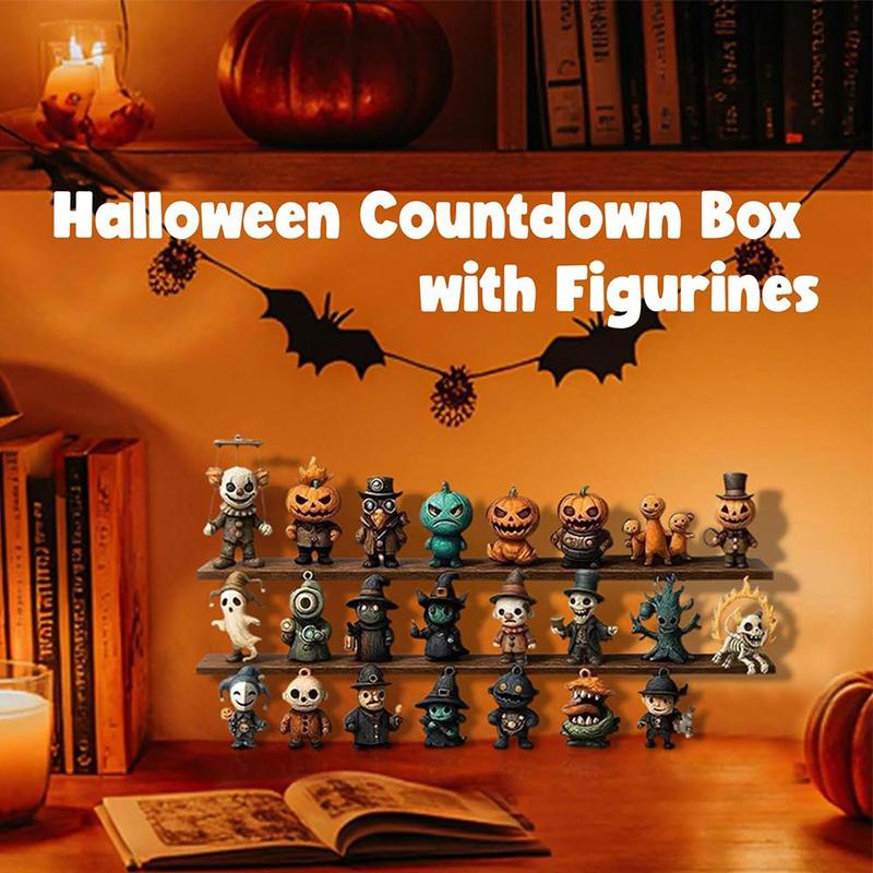 7/15/31 Nights of Fright Halloween Countdown Box 2025 - Halloween Spooky Advent Calendar Gift Set with Collectible Horror Figurines, Scary Ornaments & Party Decor for Adults, Teens, Haunted House Fans