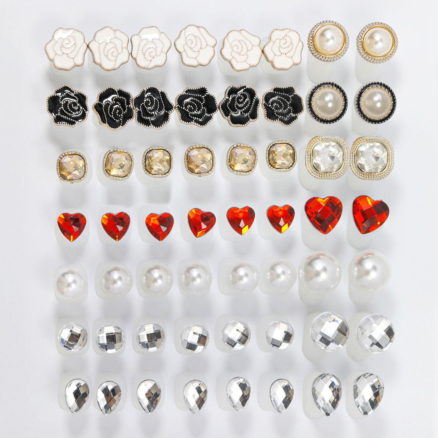 Nail Silicone Finger Splitter Toe Splitter Daisy Water Drip Rhinestone Decorative Nail Tool Toe Divider Nail Care Special Accessories 8 pcs/pack