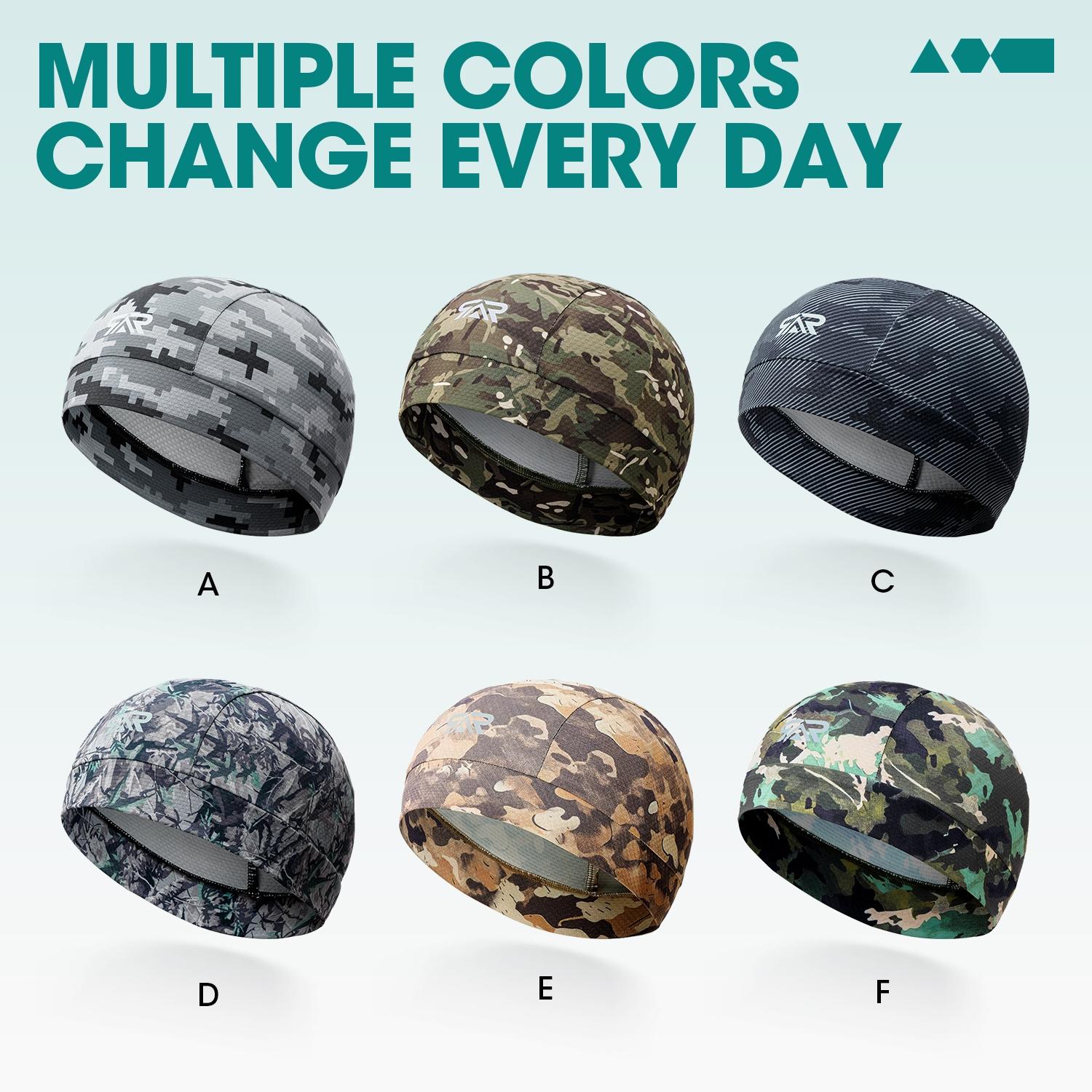 Soft Helmet Liner Beanie, Stretchy Helmet Hat, 2 Counts/set Breathable Cooling Mesh Cycling Motorcycling Hat, Outdoor UV Protection Cap for Men & Women