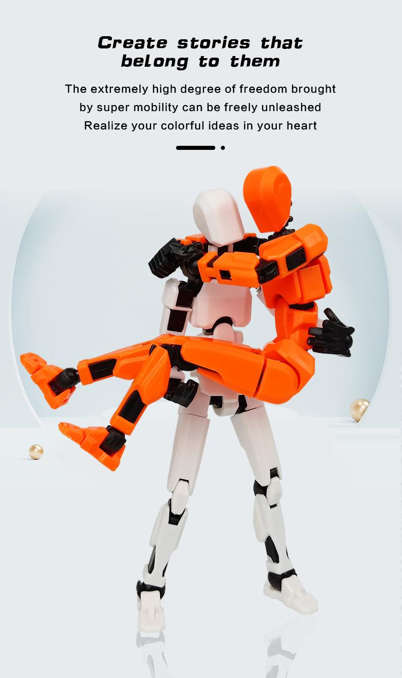 Interactive Multi-Joint Action Doll Toy, 13 Movable Joints Robot Mannequin Set, Creative Birthday Gift for Fun Play