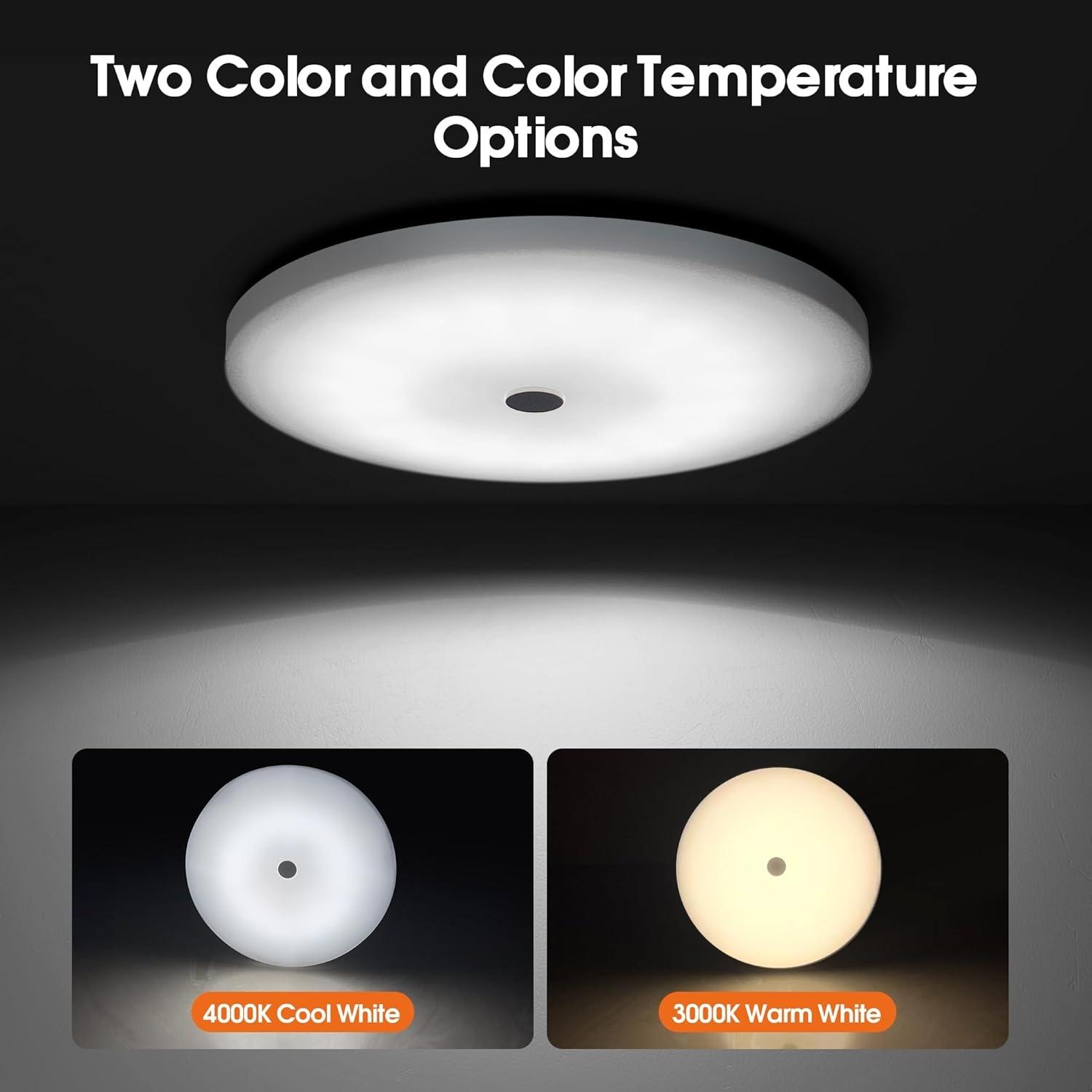 3-Piece LED Motion Sensor Rechargeable Night Light, Home Decor Lighting, Round Night Lighting, Ideal for Bedroom, Kitchen, Hallway, Closet, Bedside, Office Space