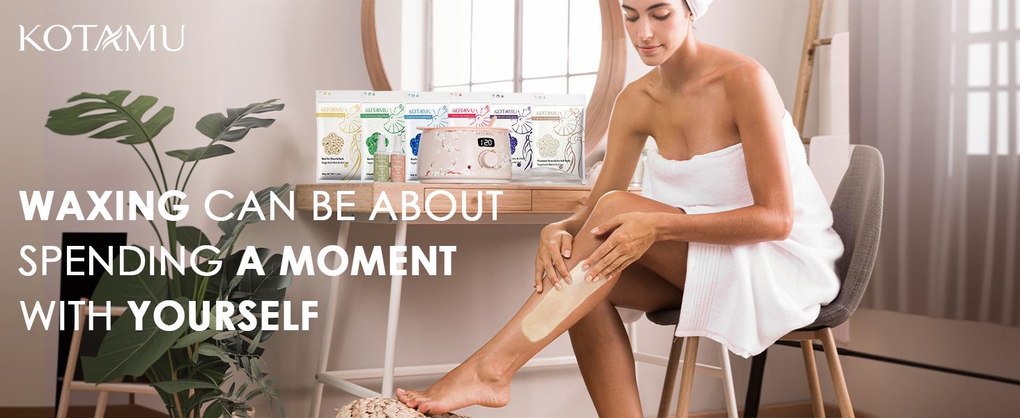 KOTAMU Waxing Kit for Women & Men | Body Care Cosmetic Wax Kit for Sensitive Skin