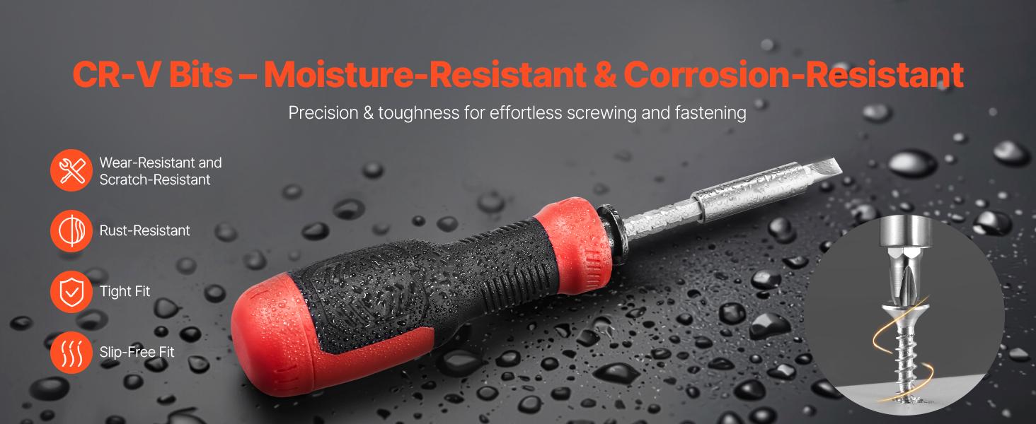 VEVOR Screwdriver Set, 13 in 1 Magnetic Multi Bit Mini Nut Driver Set, Phillips, Flat Head, Torx, Square Bits for Men, Manual Precision Repair Tool Kit for Sockets, Furniture, Home Appliances, Cars