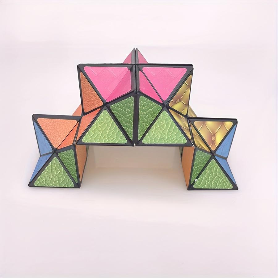 1pc 3D Hexagonal Infinity Cube, Mixed Colors, Brain Booster, Relaxation, Spatial Geometry Flipping Toy