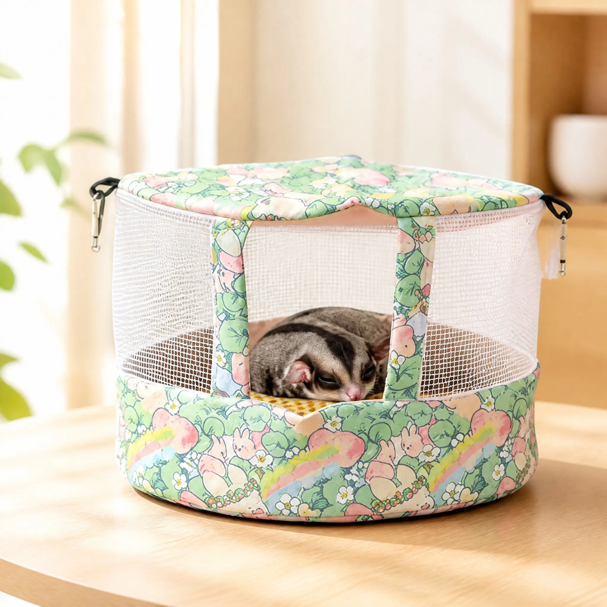 Parrot Summer Birdhouse, All-Season Hanging Bird Nest, Tiger Skin Peony Phoenix Cool Stand, Thin Sleep Shelter, Universal Use, Bird Houses For Outside