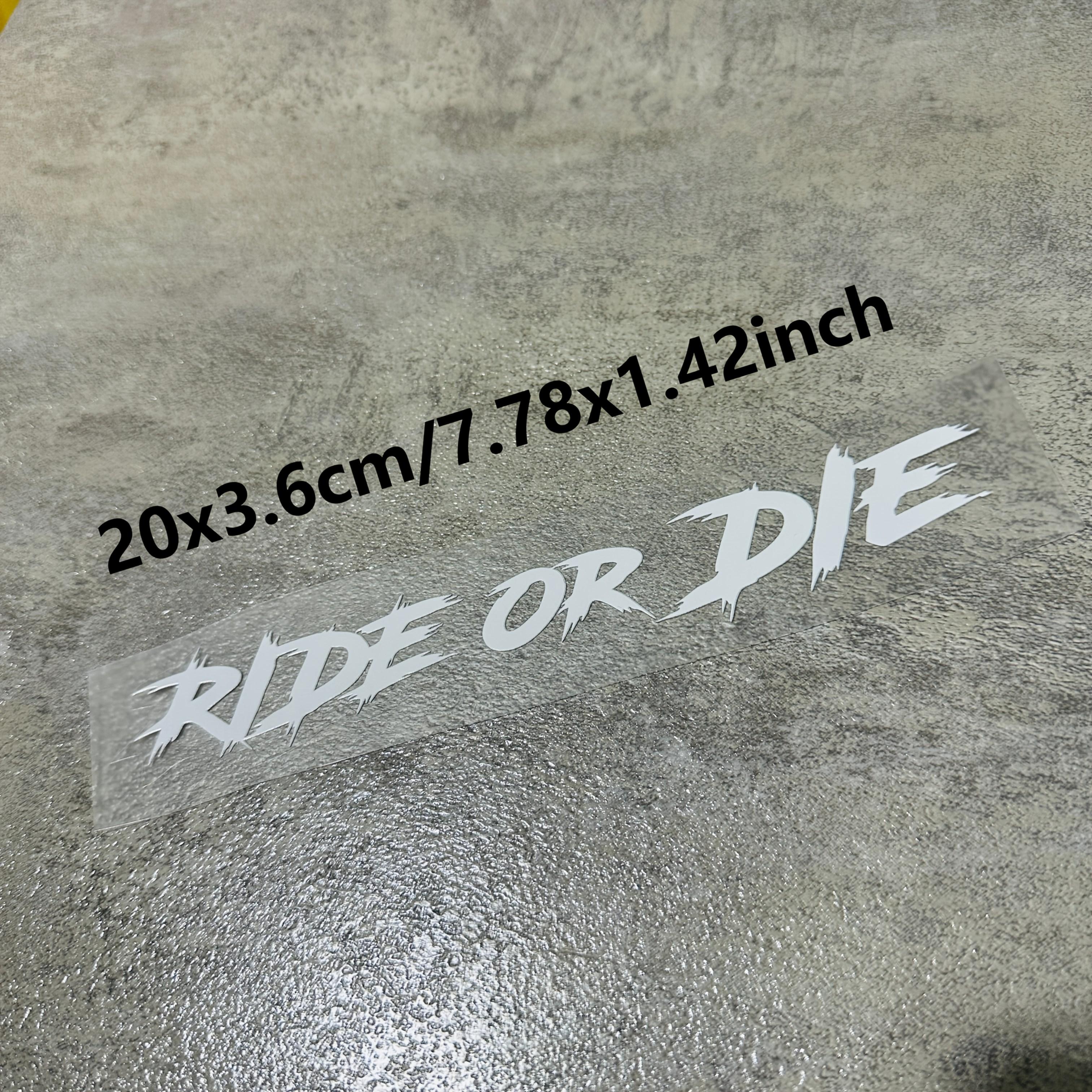 SC MOTO GN Ride or Die Lettering Sticker - Waterproof Vinyl Stickers Suitable for Motorcycle Helmets, Canned Tops, Motorcycles, and Road Vehicles - Scratch Resistant Decoration, Outdoor Use, Bright Colors, Motorcycle Accessories, Motorcycle Stickers