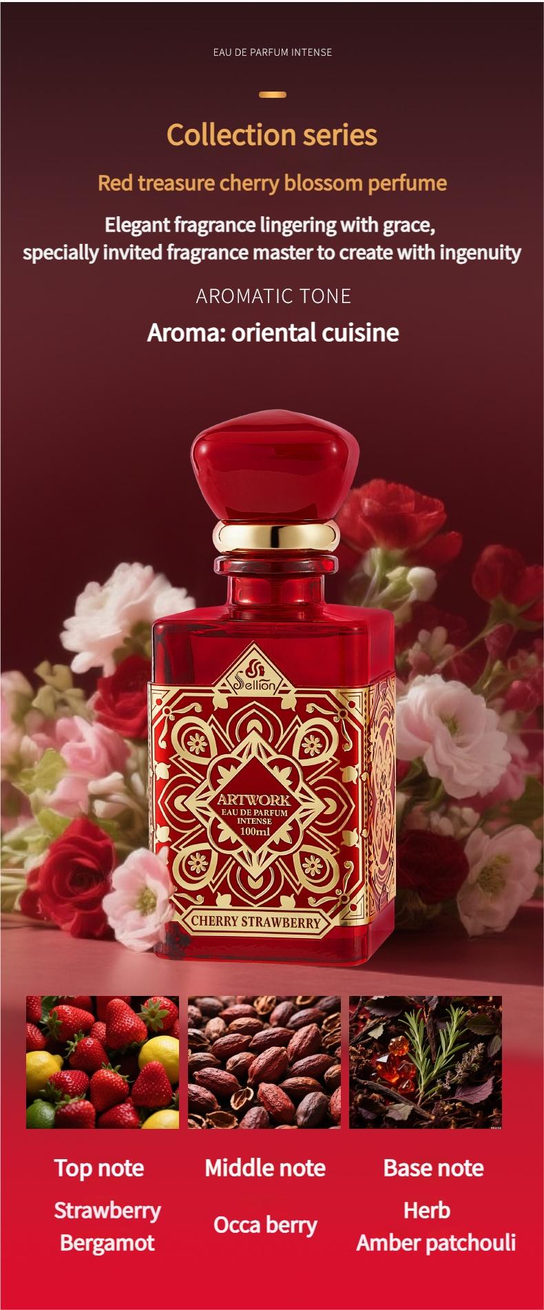 100ML Ruby Perfume, Oriental Food Scented Women's Perfume, Elegant Gift Box, Daily Use, Daily Wear Fragrance, Travel, Christmas Gift