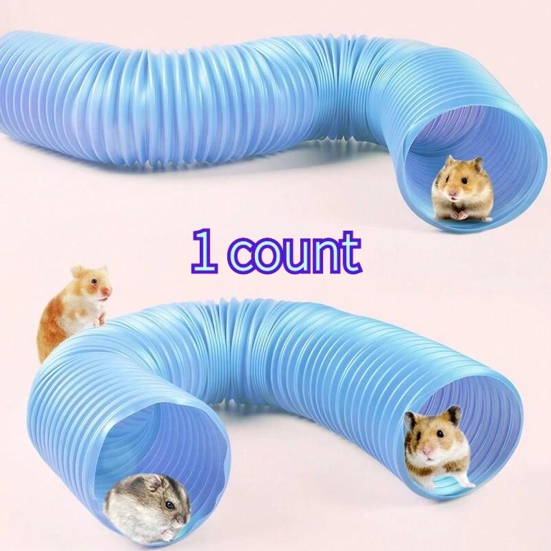 Durable Plastic Expandable Tunnel, Flexible Play Tube & Hideaway for Small Pets, Space-Saving Retractable Toy for Hamsters, Hedgehogs & Guinea Pigs