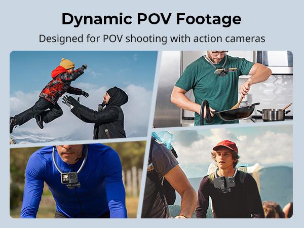 SmallRig Magnetic Neck Mount for Action Cameras & Phones, for iphone17 Pro/MAX,Comfortable POV Shooting Support with Universal 2-Prong Adapter and Phone Holder, 5128