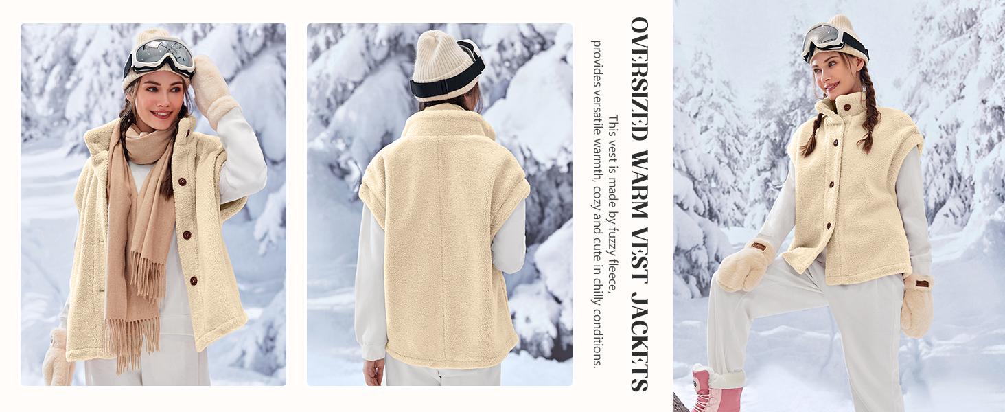 Goranbon Womens Sleeveless Sherpa Vest Lightweight Outwear Vest Fuzzy Fleece Coat Warm Vest with Pockets Goranbon Womens Sleeveless Sherpa Vest Lightweight Outwear Vest Fuzzy Fleece Coat Warm Vest with Pockets