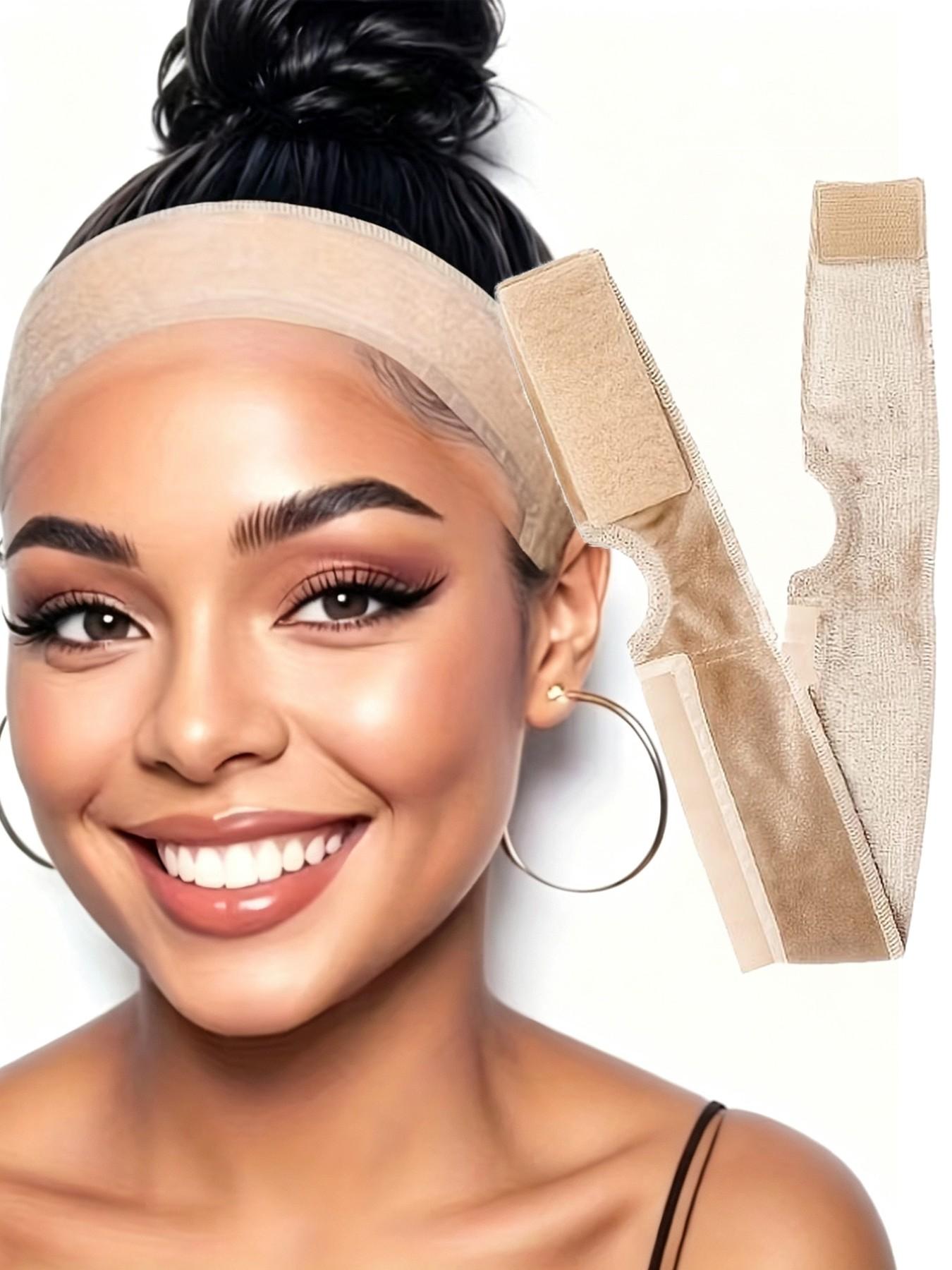 2pc Velvet Wig Grip for Women, Non-Slip & Adjustable Zigzag Headbands, Comfortable Soft Headband for Wigs, Hair Accessory for All Seasons, Non Slip Hairbands