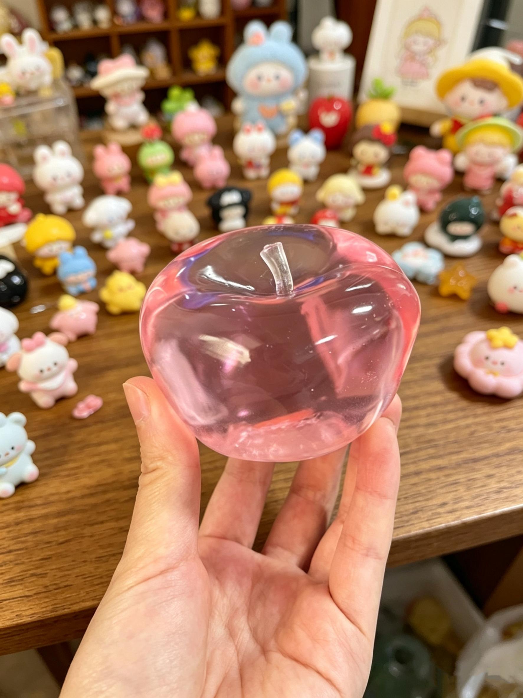 Crystal Apple Stress Relief Squishy Toy, Fun Fidget Toy for Anxiety Relief, Perfect Gift for Kids & Adults, Durable & Reusable Design