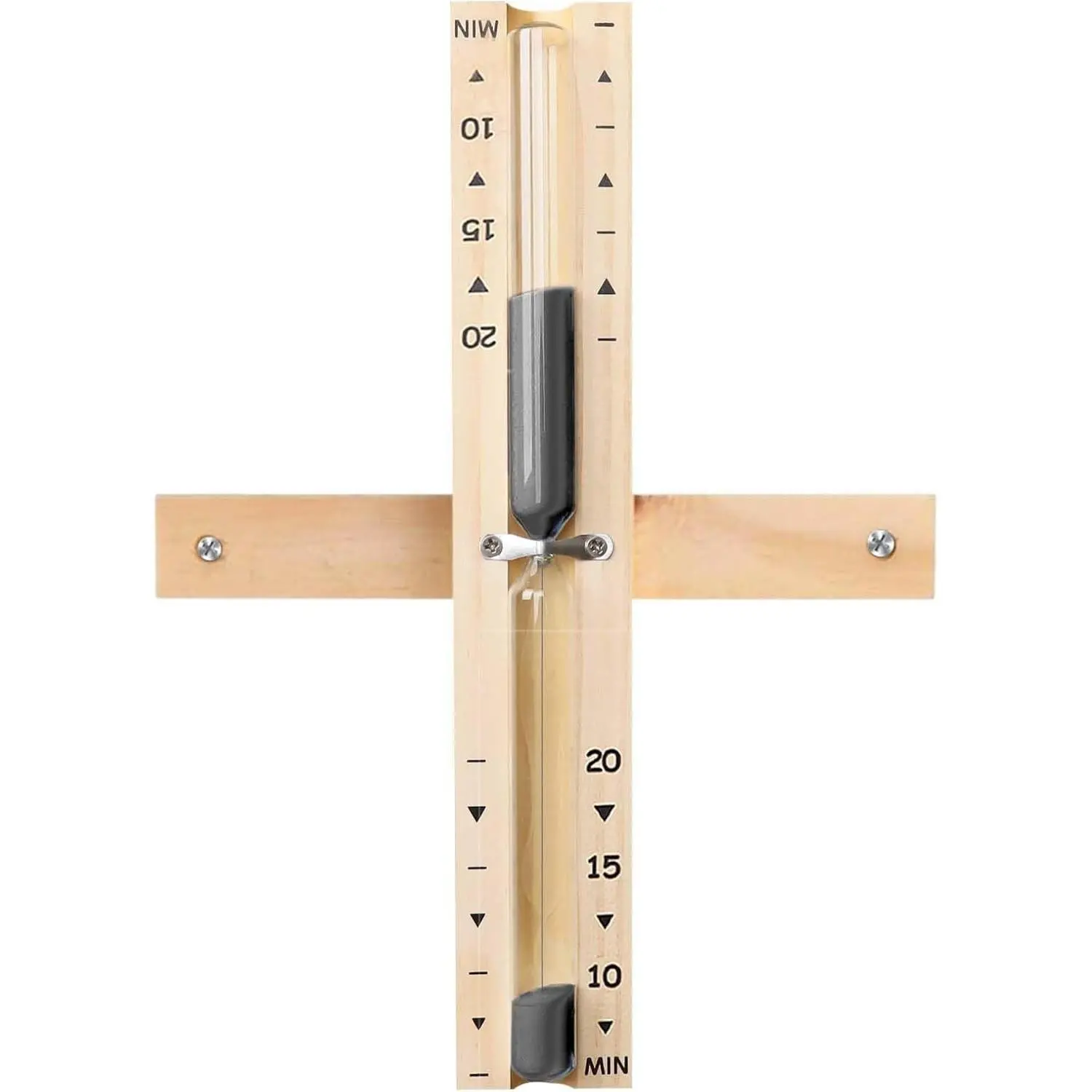 Sauna Timer 20 Minute Black Sand,Heat Resistant Wood Hourglass for SPA Room | Heat Resistant Waterproof Dry Wooden Sauna Sand Clock Hour Glass 20 Min, Reloj De Arena 15 Minuto for Bathroom