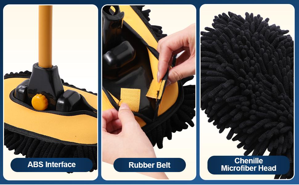 43'' Long handle car wash mop,15° Ergonomic design,Microfiber material,Avoid scratching,Retractable aluminum pole(Durable),suitable for Cars, Truck, SUV and Home cleaning - Car Wash Accessories! Caressentials! Labor Day Gift! 43'' Long handle car wash mop,15° Ergonomic design,Microfiber material,Avoid scratching,Retractable aluminum pole(Durable),suitable for Cars, Truck, SUV and Home cleaning - Car Wash Accessories! Caressentials! Labor Day Gift!