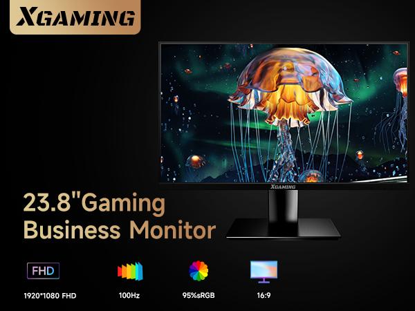 24 Inch Monitor 1080P 100Hz, FHD Frameless Computer Monitor, 99% sRGB, HDMI VGA Display, Built-in Speakers, Low Blue Light Screen for Gaming/Home Office, Supports VESA Mount, Tilt Adjustable - Black 24 Inch Monitor 1080P 100Hz, FHD Frameless Computer Monitor, 99% sRGB, HDMI VGA Display, Built-in Speakers, Low Blue Light Screen for Gaming/Home Office, Supports VESA Mount, Tilt Adjustable - Black