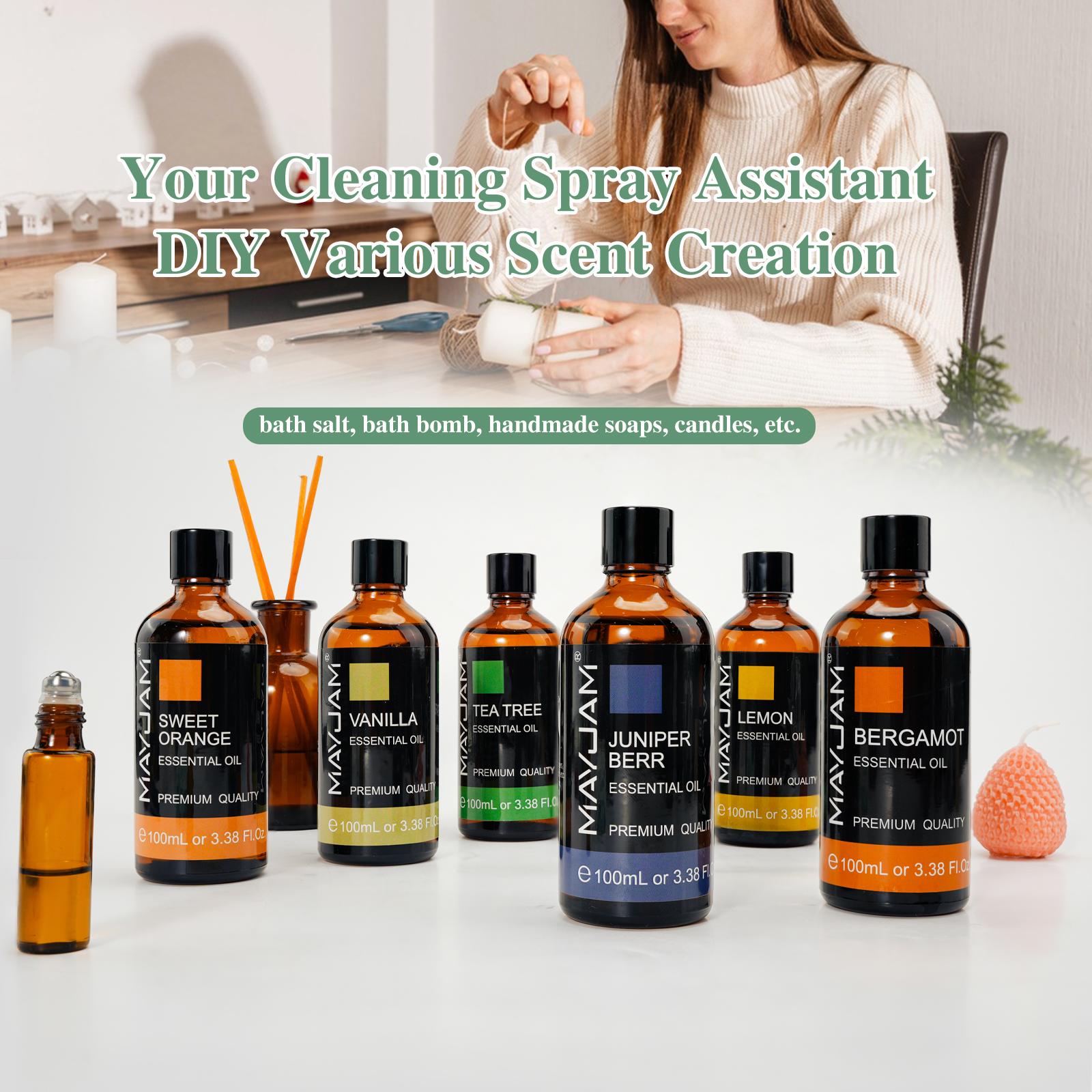 MAYJAM 100ML Glass Bottle Essential Oil, Scented Oils for Airfreshener, Home Fragrance, Perfume, Household, house smell good products, Scent Gift