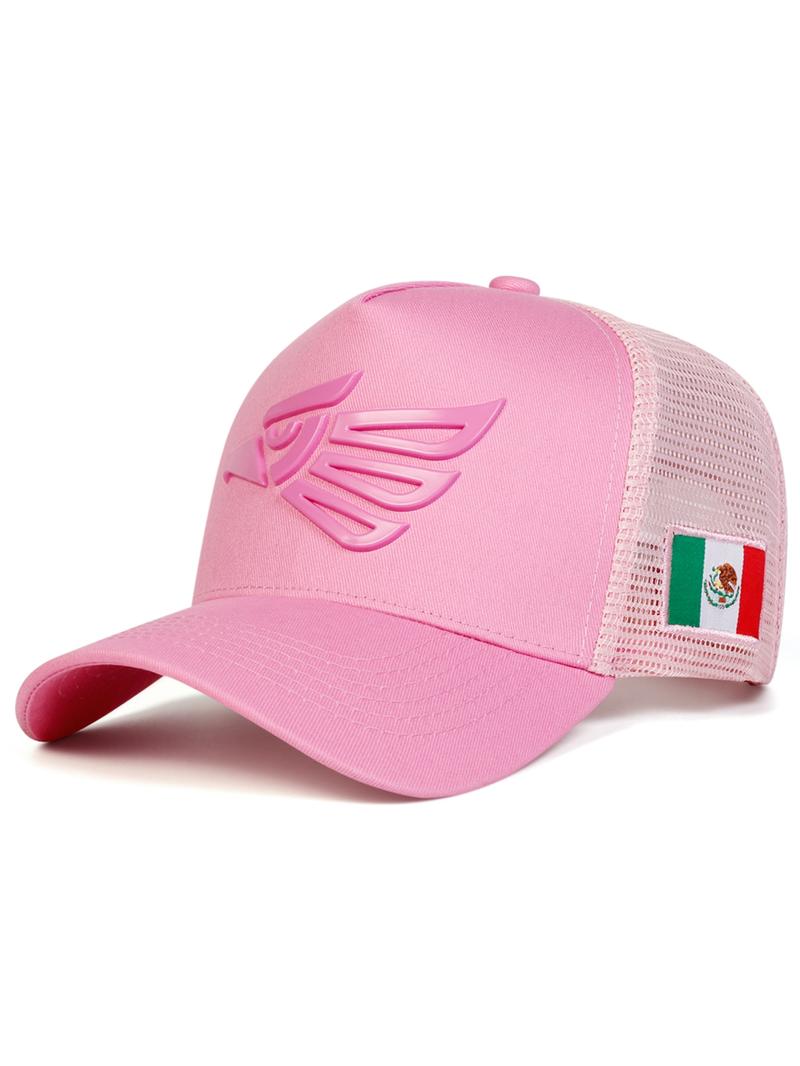 Mexico Eagle Design Baseball Cap Snapback Trucker Hat, Casual Outdoor Sports Hat for Men & Women, Adjustable Sun Protection Cap for Daily Wear