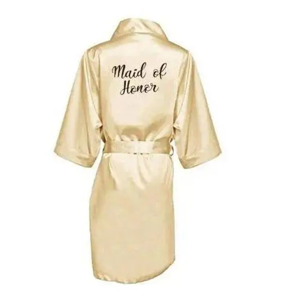 Wedding Bride Bridesmaid Robes for Women Bridal Party Gifts Team Dress Gown Silk Satin Sleepwear Kimono Sexy Summer Bathrobe