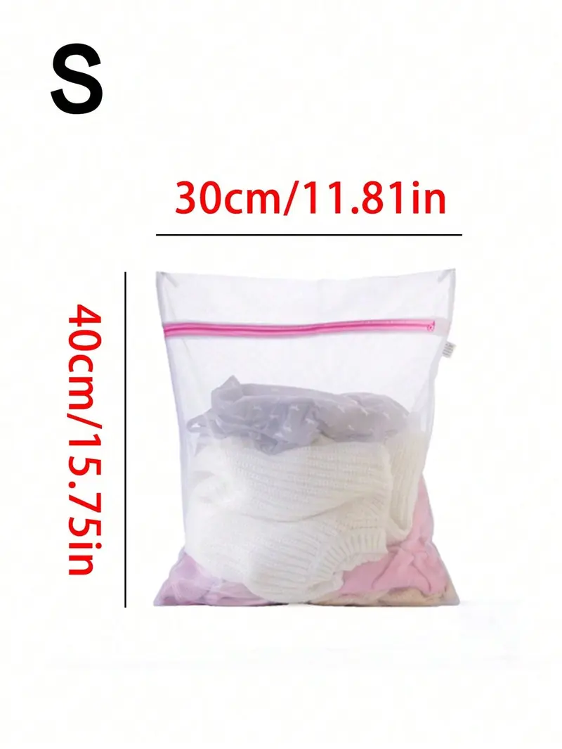 Mesh laundry bag, suitable for machine wash - Fine mesh laundry bag with zipper, can effectively protect clothes, underwear, socks, and various garments, preventing tangling and snagging, ideal for home laundry, travel, and dormitories