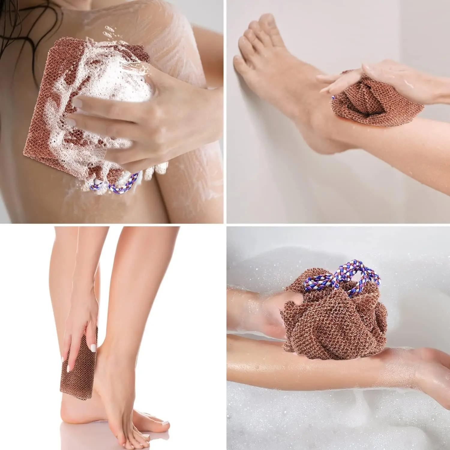 1 PC African Net Long Net Bath Exfoliating Shower Body Scrub Cloths, Lightweight Reticulate Sponge, Effective Skin Care Tool, Perfect for Everyday Use, Exfoliating Mesh, Exfoliating Net Loofah, African Net Sponges, Exfoliating Shower Scrubber