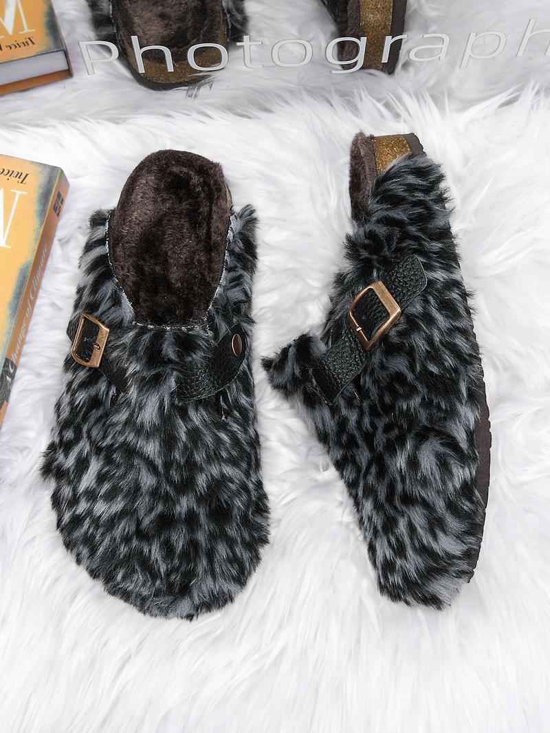 Women Men High-Quality Faux Fur, Classic Animal Pattern, Wide Fit Leopard Design, Perfect Holiday Gift, Warm Winter Shoes, Slip On Clog Women Men High-Quality Faux Fur, Classic Animal Pattern, Wide Fit Leopard Design, Perfect Holiday Gift, Warm Winter Shoes, Slip On Clog