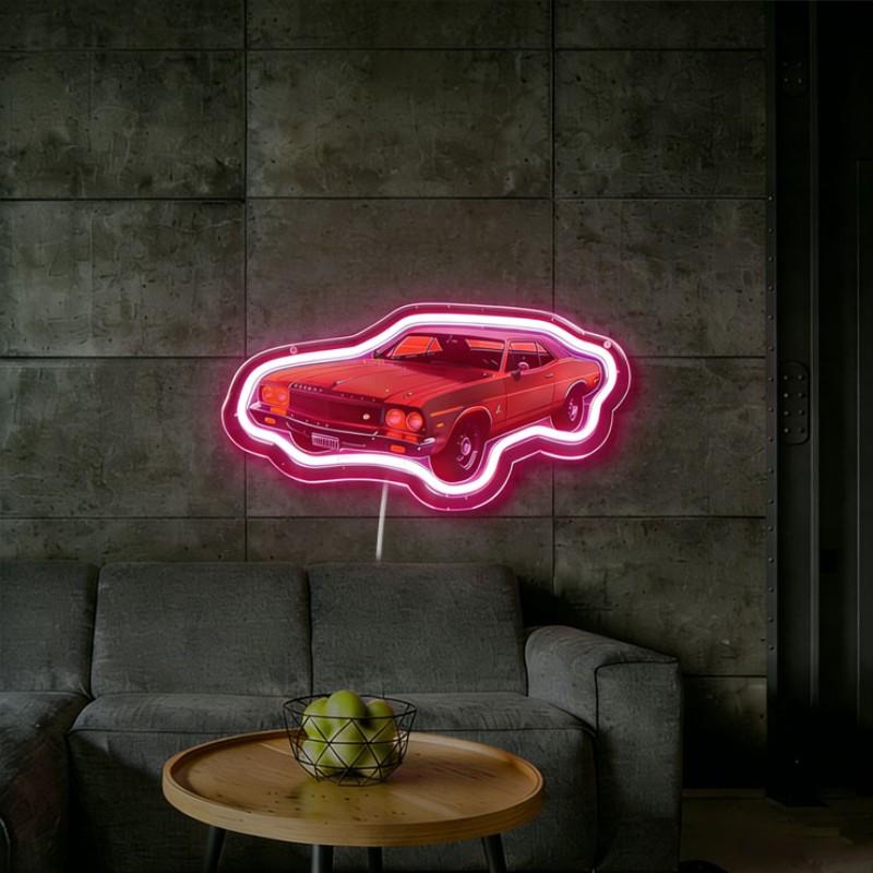 Classic Car LED Neon Light Decor, Vintage Racing Style, Perfect for Car Enthusiasts' Garages, Showrooms, Living Rooms, Creative Decoration