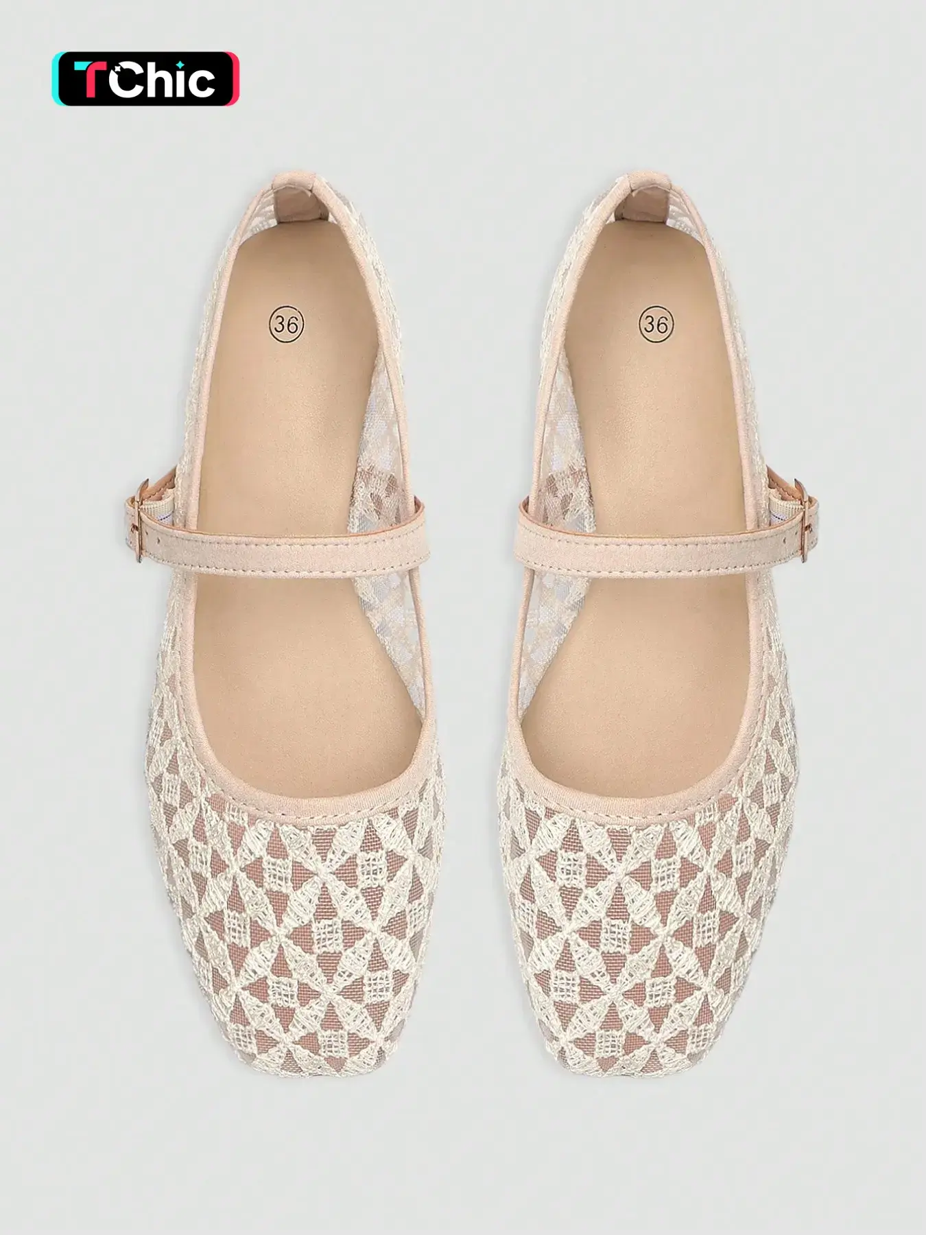 Women's Fashion Breathable Square Toe Woven Hollow Out Mesh Flat Shoes, Casual Flats for Party and Office, Breathable Summer Footwear