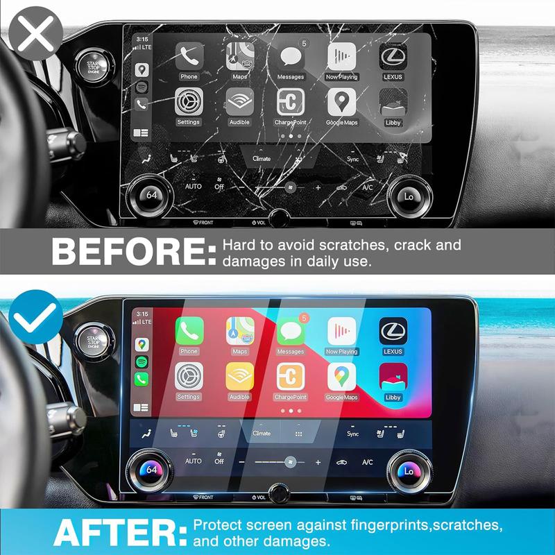 Canvcle 2 Pack 2022-2025 NX Screen Protector for Lexus NX250 NX350 NX350H NX450h+ 14-Inch Tempered Glass Anti-Glare Durable Smooth Protection for Lexus NX Accessories