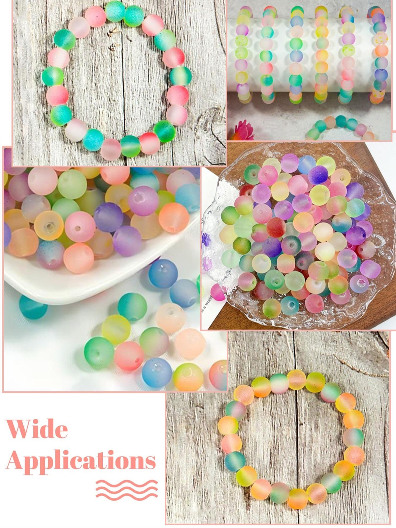 700pcs Glow-In-The-Dark Glass Bead Jewelry Kit, Diy Beads, DIY Crafts Necklace & Bracelet Making, Party Decorations, Perfect Gift Idea