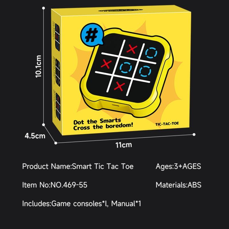 Intelligent Electronic Tic Tac Toe Board | 4-in-1 Multi-Functional Brain Game | Portable Smart Chess Toy for Kids Sensory & Logic Training | Birthday Gift