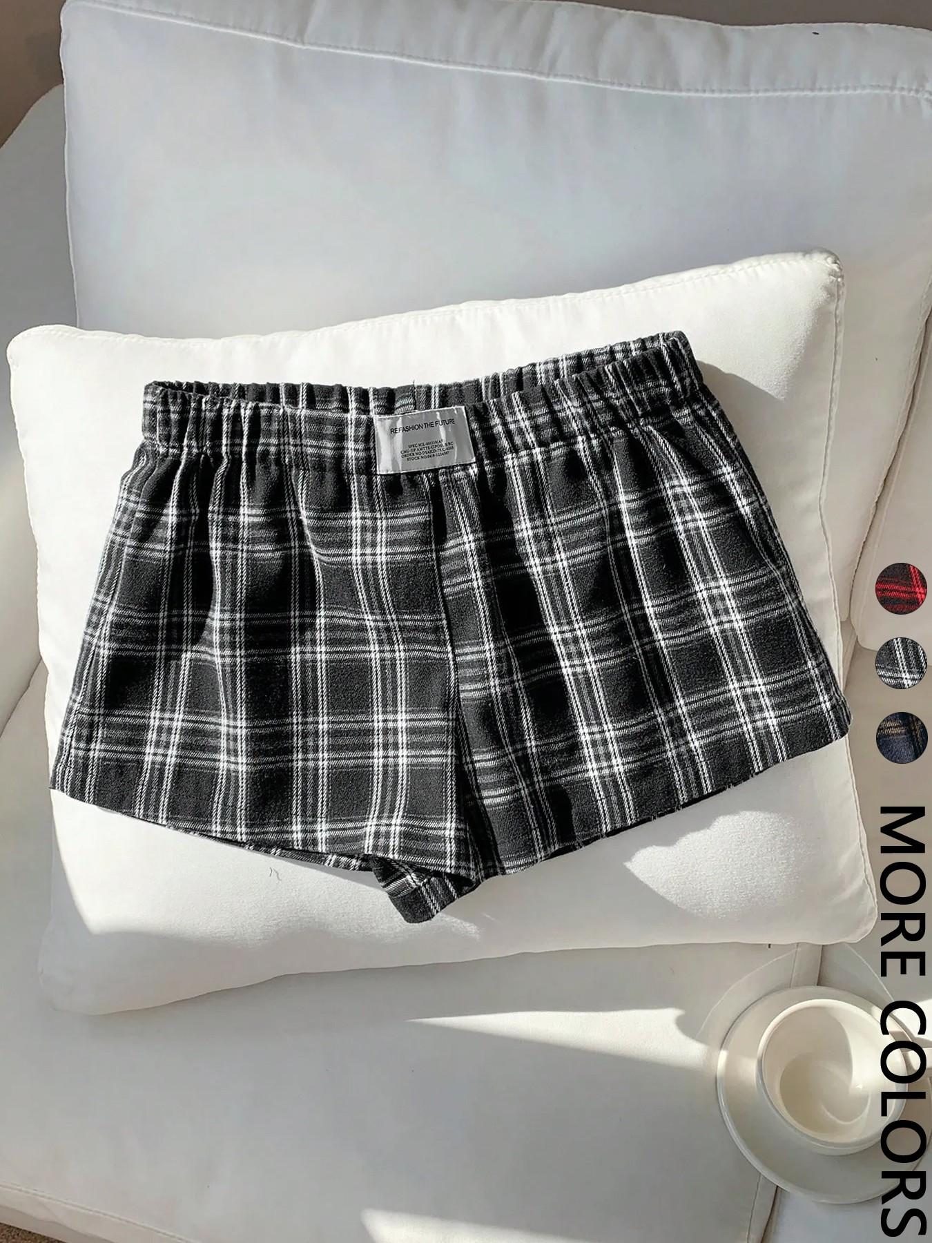 Women's summer casual everyday fashionable and cute plaid shorts Bottom