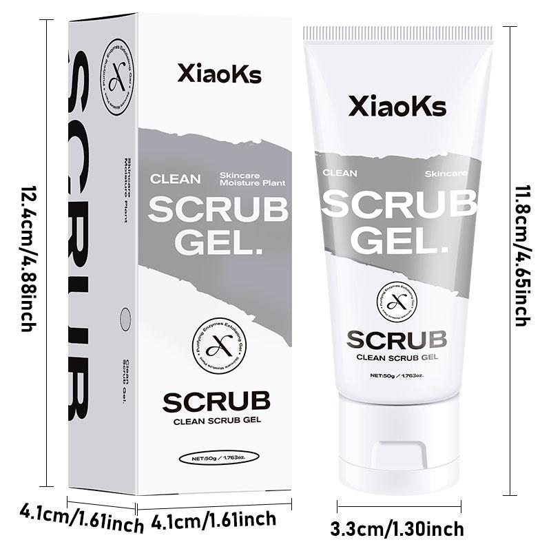 XiaoKs Clean Scrub Gel (3-Pack) with Carbomer & Betaine - 1-Minute Exfoliation, Mild & Gentle for Sensitive Skin - Non-Irritating Daily Exfoliator - 50g Each