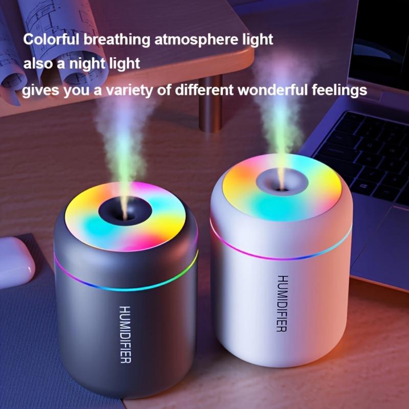Mini portable humidifier: designed for ultra quiet operation, equipped with colorful circulating lights and 2-level fog adjustment, suitable for bedrooms, desktops, and can also be used in offices, homes, cars, Christmas gifts Mini portable humidifier: designed for ultra quiet operation, equipped with colorful circulating lights and 2-level fog adjustment, suitable for bedrooms, desktops, and can also be used in offices, homes, cars, Christmas gifts