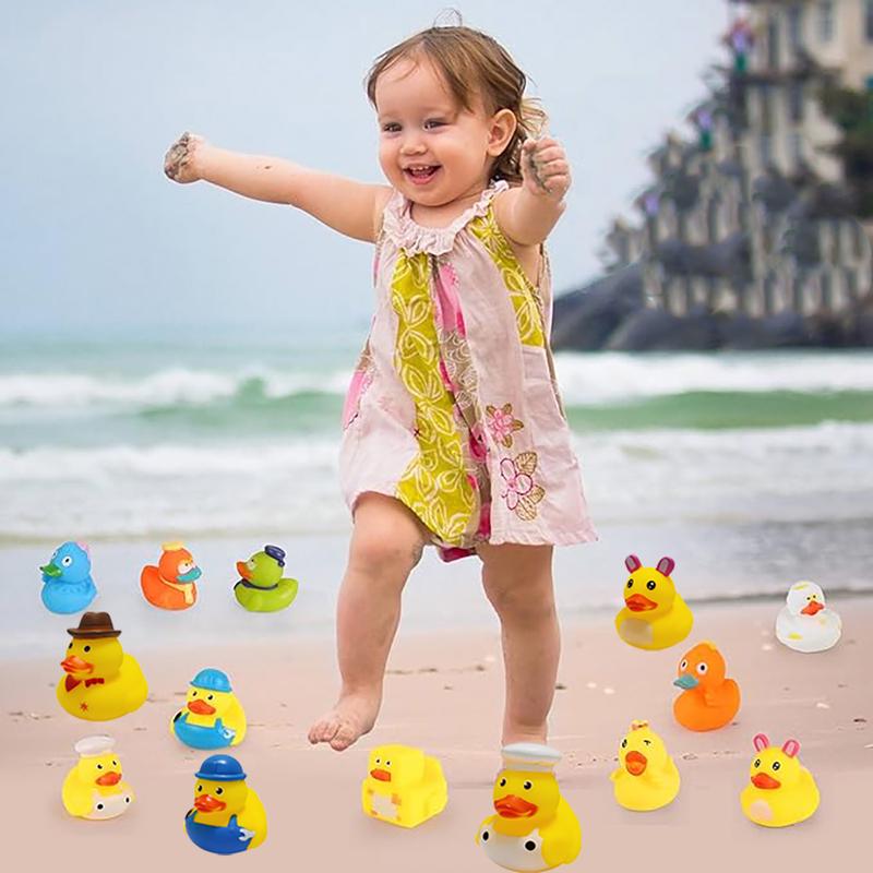 Mixed Duck Toys, Kids Pool Floats, Pool Floaters, Boy Girl Party Supplies, Mini Beach Toys, Birthday Gifts, Thanksgiving Christmas New Year Decorations