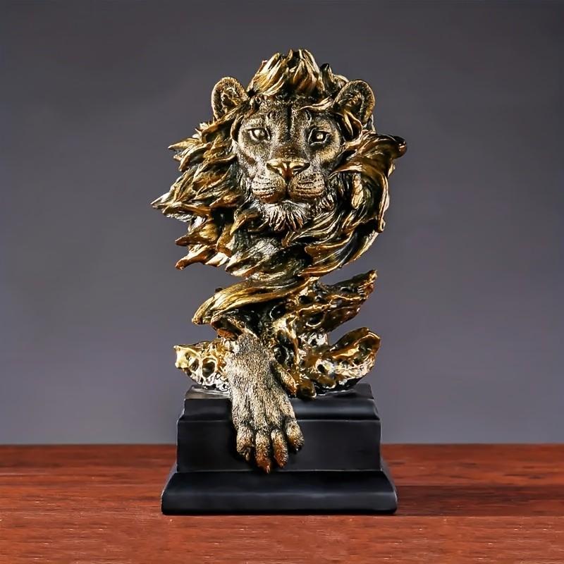 Lion Statue King of Beasts Home Office Living Room Decor, Great Collectible Sculpture, Best Gift for Men, Anniversary Present