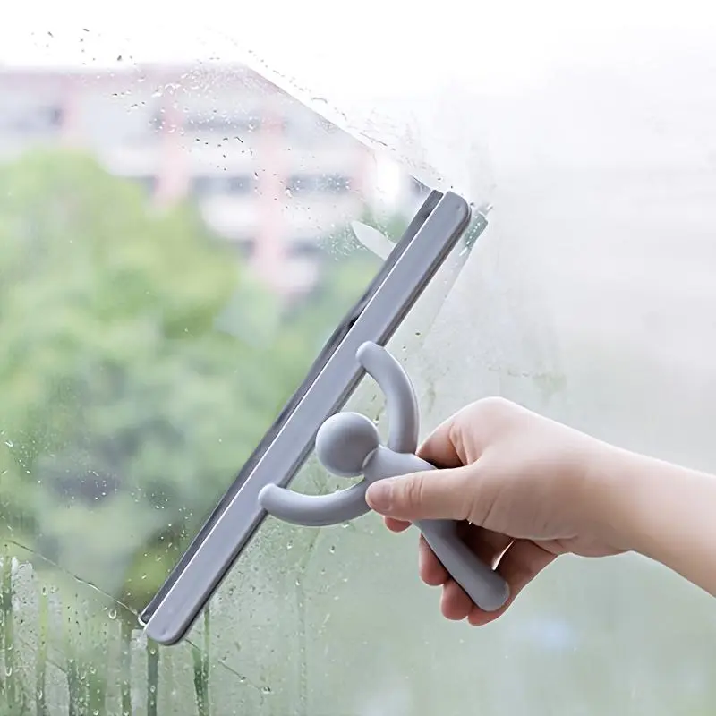 1pc Human-Shaped Squeegee - Window Cleaning Tool, Car Glass Scraper, Winter Snow Shovel, Household Bathroom Wall Scraper, Kitchen Stovetop Cleaner, Floor Water Wiper