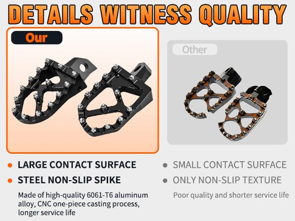 Nilight Motorcycle Foot Pegs Dirt Bike Footpegs Fit for Kawasaki KDX200 1995-2005 KDX200R 1997-2001 KDX220R 2002-2005 KDX250 1991-1994 KX125 KX250 KX500 Heavy Duty CNC Foot Rests Pegs Pedal, Black Nilight Motorcycle Foot Pegs Dirt Bike Footpegs Fit for Kawasaki KDX200 1995-2005 KDX200R 1997-2001 KDX220R 2002-2005 KDX250 1991-1994 KX125 KX250 KX500 Heavy Duty CNC Foot Rests Pegs Pedal, Black