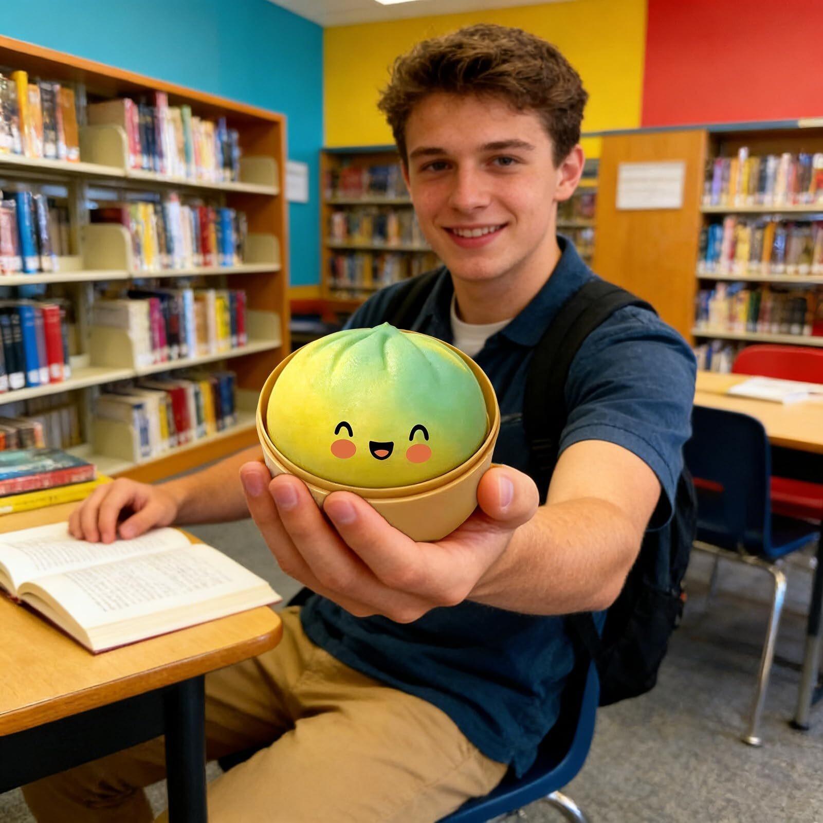 Giant Dumpling Squeeze Prop, Colorful Wonton Shape, Soft Glitter, Suitable for Men Women Home Office Relaxation Use