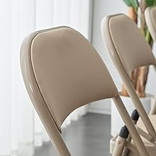 4/6 Pack Folding Chairs with Padded Seats for Outdoor & Indoor, Portable Stackable Commercial Seat with Steel Frame for Events Office Wedding Party, 330lbs Capacity