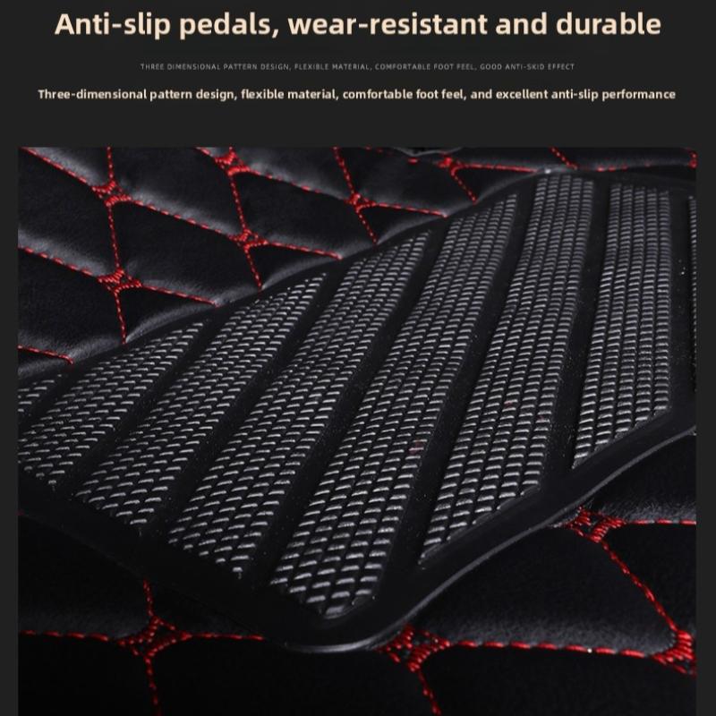Car floor mats are suitable for Nissan Juke、Pathfinder R51、March、Tiida、Qashqai、d40、Versa、Kicks、Patrol、X Trail T32、Note E12、Teana j32, PU leather car floor mats, wear-resistant and anti slip mats, car interior accessories, not sold in the UK