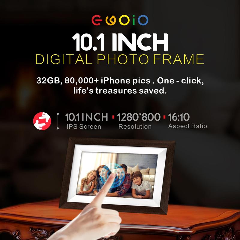 Springtok Frameo EKoio Gift box,Gift ideas,10.1 Inch WiFi Digital Picture Frame,1280 * 800IPS HD,32GB Storage,Wall Mountable,Auto-Rotate,Easy to Share Photos or Videos,Digital Photo Frame,Gift for mom,Mother's Day gift,Valentine's Day gift,Birthday gift