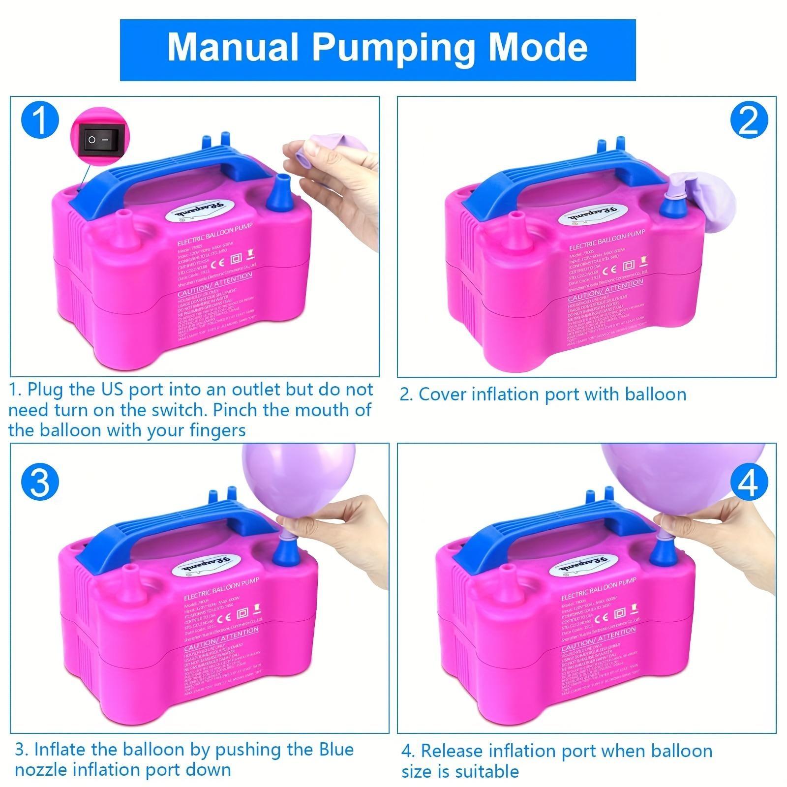 Electric Balloon Inflator Pump, Automatic Air Pump for Balloons, Balloon Blower Tool, Fast and Easy Balloon Filling Machine