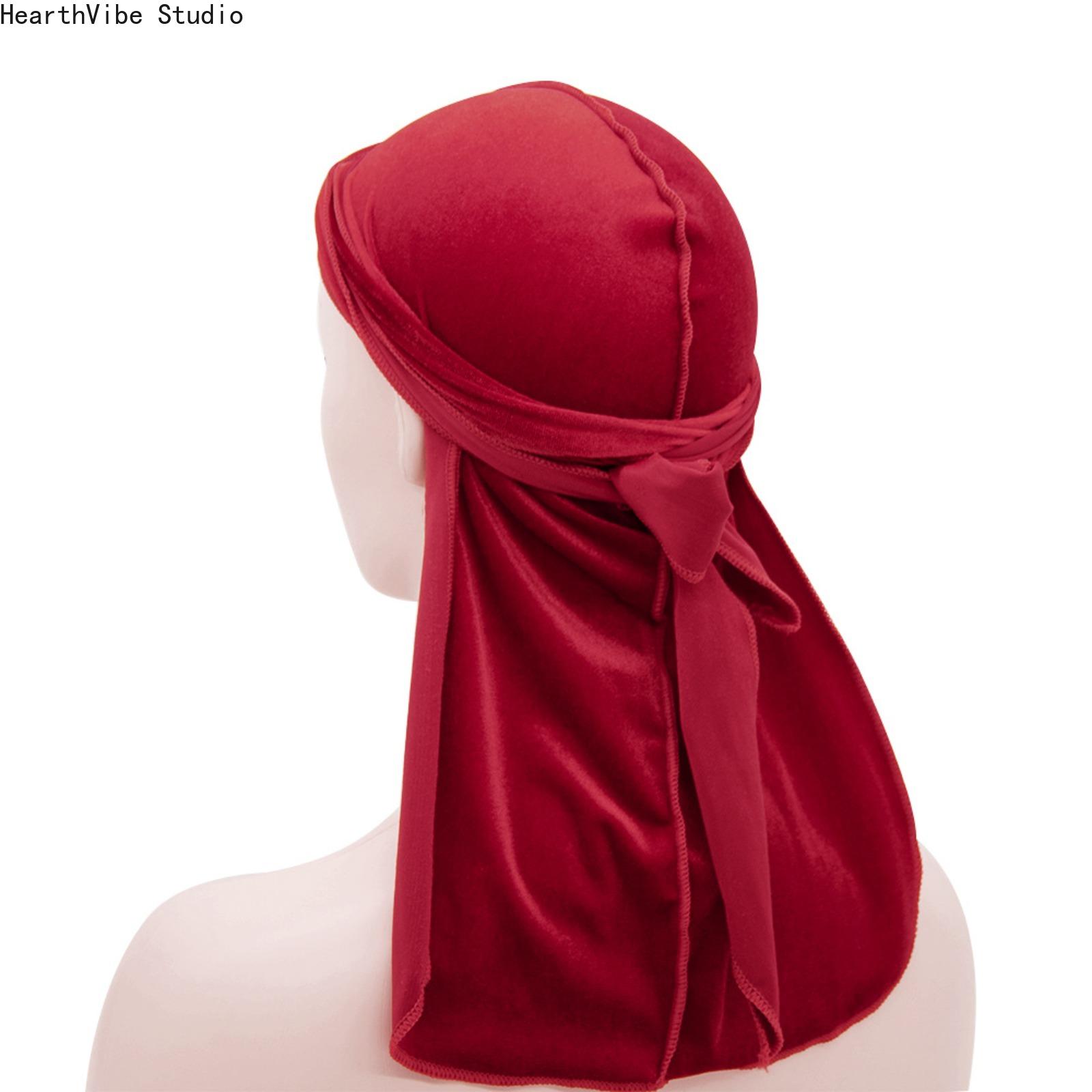 Premium Velvet Durag with Silk Satin Lining, Oversized 360 Wave Cap, 40-in Extra Long Tails, Adjustable Headwear, Hip Hop Wave Locking Unisex Streetwear Accessory for Men, Compression Headwear Premium Velvet Durag with Silk Satin Lining, Oversized 360 Wave Cap, 40-in Extra Long Tails, Adjustable Headwear, Hip Hop Wave Locking Unisex Streetwear Accessory for Men, Compression Headwear