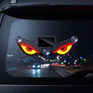 Car LED Wireless Solar Devil Eye Triangle Window Decorative Light, Interior Atmosphere, No Wiring Needed