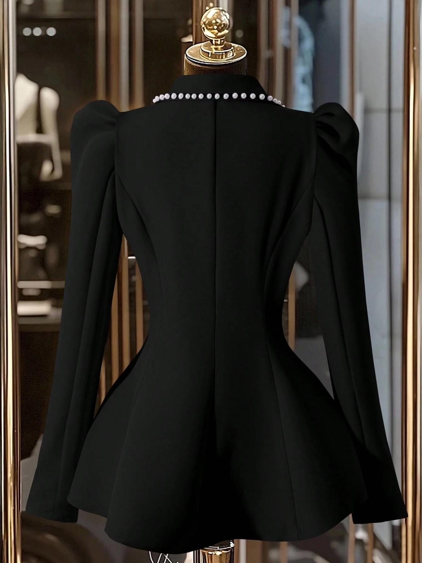 Elegant Women's Suit Jacket Fashion Design, Stylish Chic Womenswear Outerwear with Long Sleeve, Fitted for Dating and Going Out, Perfect Choice for European and American Style, Elegance, Lady