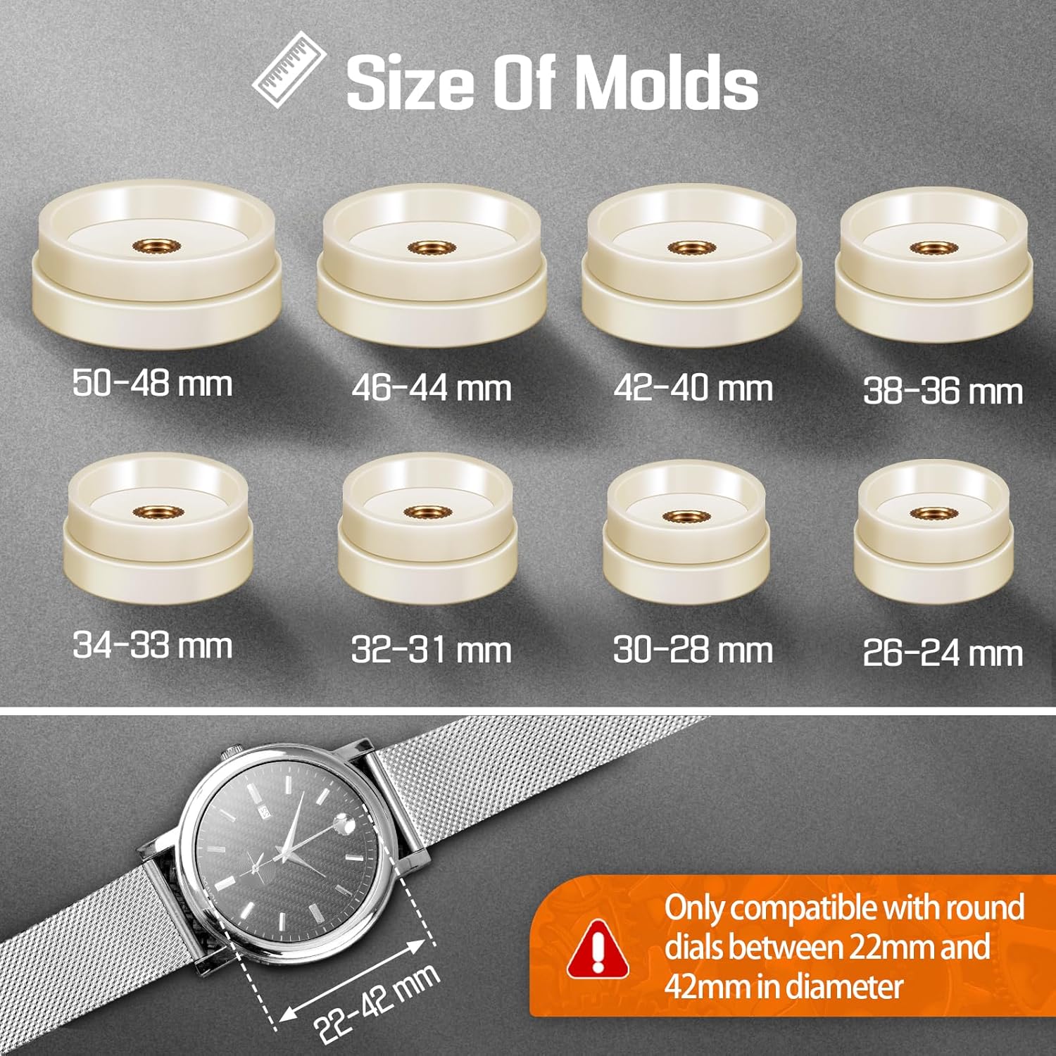 JOREST Watch Press Tool Set, Back Case Closer for Closing the Cover, Watch Battery Replacement, Watch Opener Remover, Repair Kit for Watches with A Pry Opening, Only for Round Dials