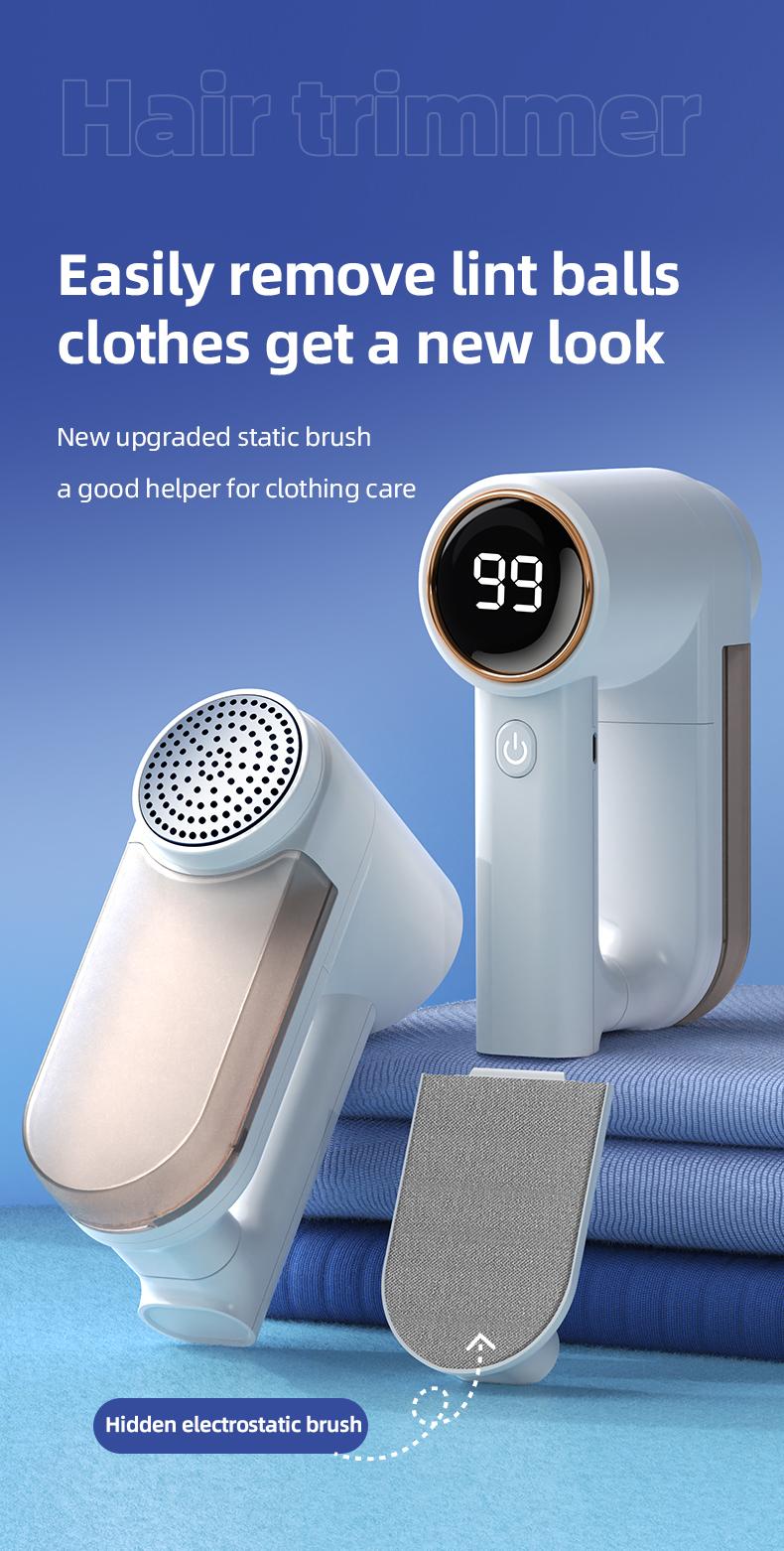 2026 Upgraded Electric Fabric Lint Remover for Clothes - Eliminates Static - Efficient and Convenient Fabric Shaver, Portable USB Rechargeable, Suitable for Sweatshirts, Blankets, Curtains, Carpets, Furniture, and Bedding