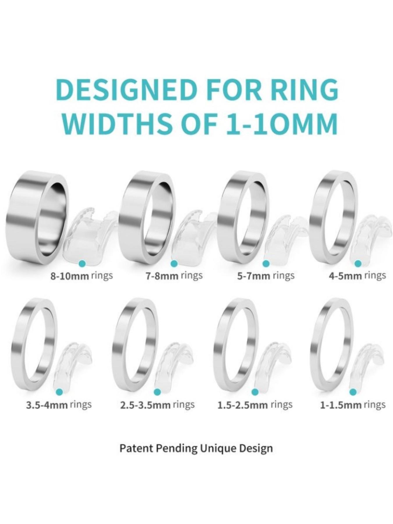 20 Piece Ring Sizing Adjuster Set, Invisible Ring Protector for Men and Women, Includes Polishing Cloth, Anti-Slip Ring Sleeve, Wedding Band Adapter